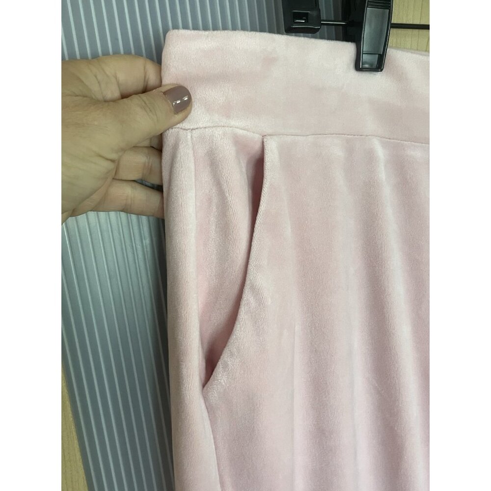 Juicy‎ Couture Pink Velour Pull-On Joggers Sweatpants Women's Sz XL Pants - Picture 3 of 7
